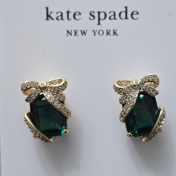 Kate Spade Pave Present Pendant Necklace & Stud Earrings - Picture 2 of 6
